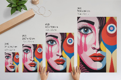Stampa su tela Occhio con forme astratte colorate