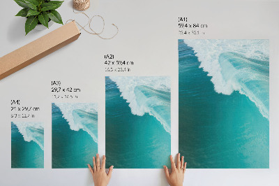 Poster Onde oceaniche turchesi, atmosfera calma, armonia