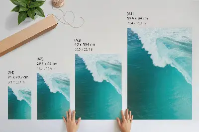 Poster onde oceaniche turchesi con atmosfera calma e armonia