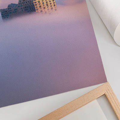 Stampa su tela Architettura moderna avvolta dalla nebbia