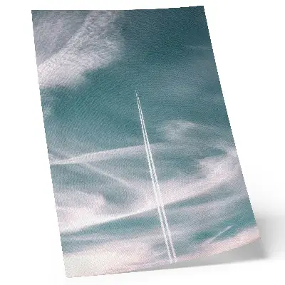Poster cielo azzurro con striscia ispirazione libertà