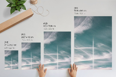 Poster Cielo azzurro striscia libertà ispirazione