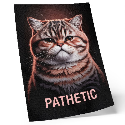 Poster Ritratto di un gatto dal pelo particolare e dallo sguardo profondo