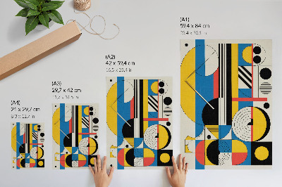 Foto su tela Motivi geometrici in colori contrastanti