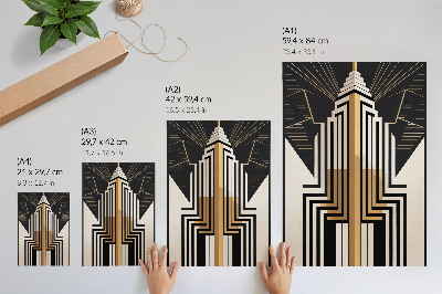 Poster Linee architettoniche, eleganti dettagli dorati