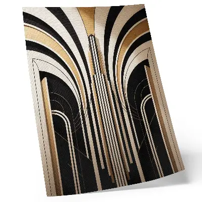Poster con architetture moderne in stile Art Déco nei toni del contrasto