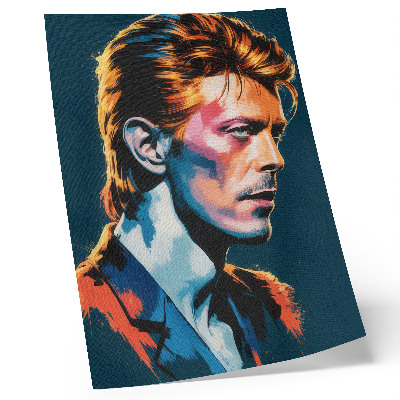 Stampa su tela Un ritratto in stile pop art dai colori dinamici.
