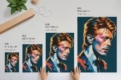 Stampa su tela ritratto in stile pop art con colori dinamici