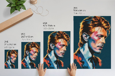 Stampa su tela Un ritratto in stile pop art dai colori dinamici.