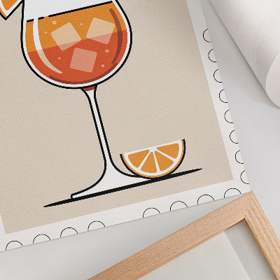 Poster Bevanda Aperol su sfondo arancione