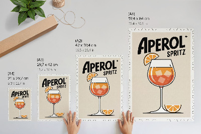 Poster Bevanda Aperol su sfondo arancione