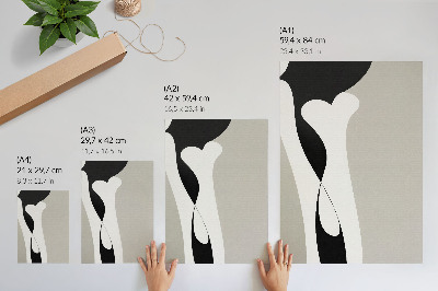 Poster Linee bianche e nere, contrasti morbidi