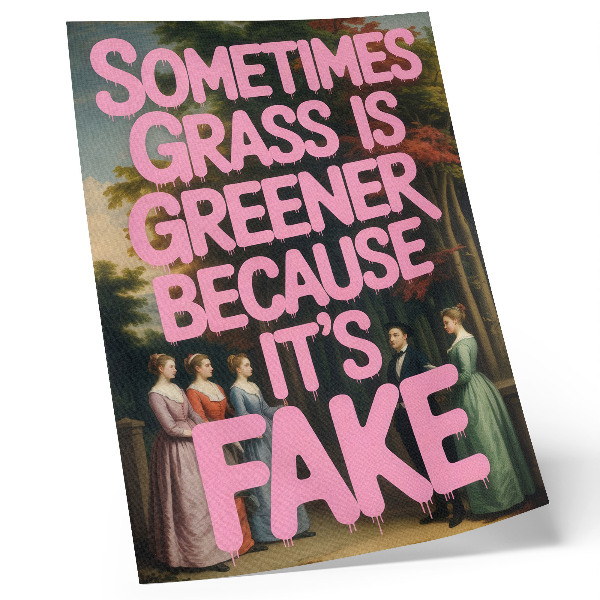 Foto su tela Iscrizione rosa, foresta, personaggi, eleganza, umorismo