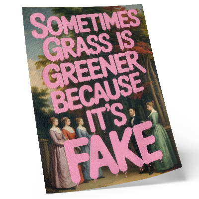 Foto su tela Iscrizione rosa, foresta, personaggi, eleganza, umorismo