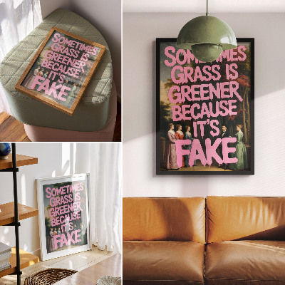 Foto su tela Iscrizione rosa, foresta, personaggi, eleganza, umorismo
