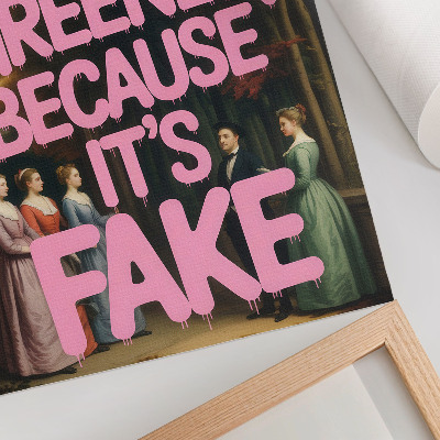 Foto su tela Iscrizione rosa, foresta, personaggi, eleganza, umorismo