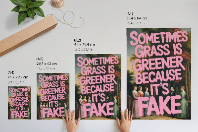 Foto su tela Iscrizione rosa, foresta, personaggi, eleganza, umorismo