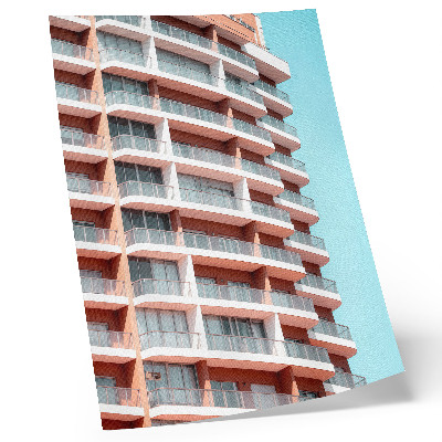 Poster Architettura moderna con balcone aperto