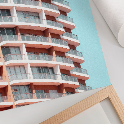 Poster Architettura moderna con balcone aperto