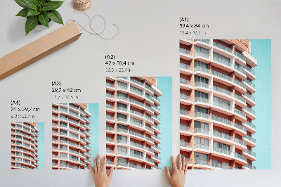 Poster Architettura moderna con balcone aperto