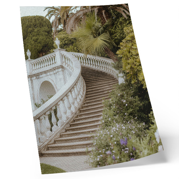 Foto su tela Elegante balaustra classica verde tranquillità