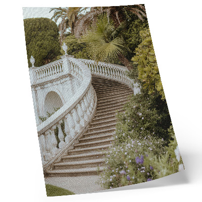 Foto su tela Elegante balaustra classica verde tranquillità