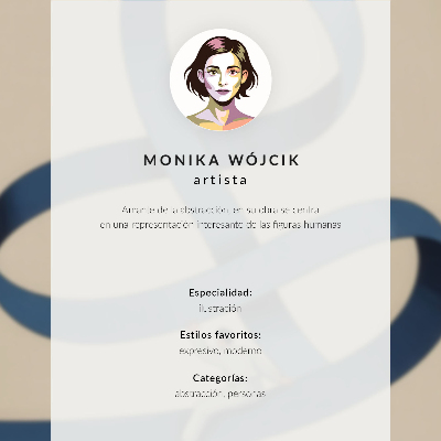 Poster Sagome turchesi con delicate linee bianche