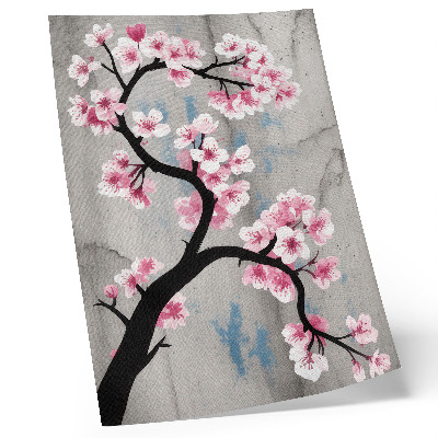 Stampa su tela Fiori delicati su sfondo grigio