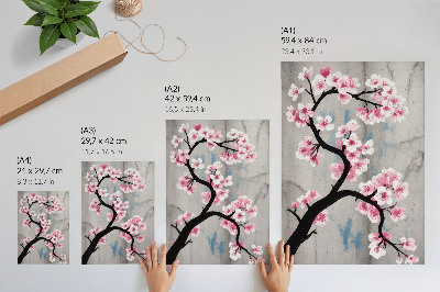 Stampa su tela Fiori delicati su sfondo grigio