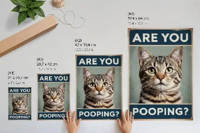 Stampa su tela ritratto di gatto in stile retrò con tocco umoristico