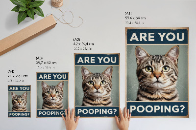 Stampa su tela Un ritratto di gatto retrò leggermente umoristico