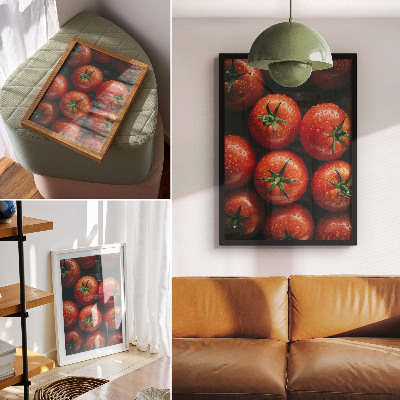 Poster Pomodori succosi con qualche goccia d'acqua