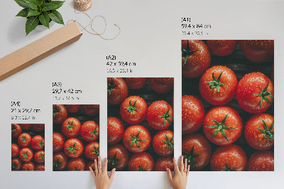 Poster Pomodori succosi con qualche goccia d'acqua