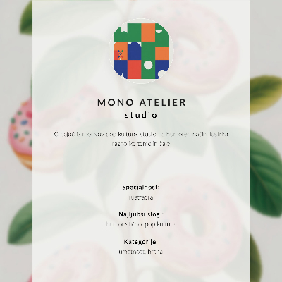 Poster Personaggio in stile fumetto con maschera e fiori colorati