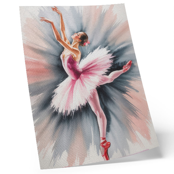 Foto su tela Ballerina in rosa con uno sfondo dinamico