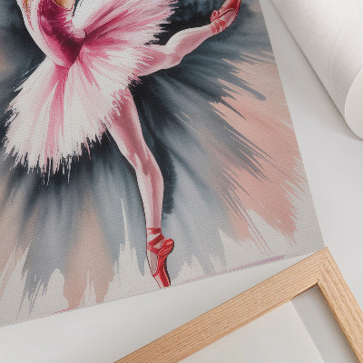 Foto su tela Ballerina in rosa con uno sfondo dinamico