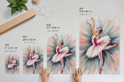 Foto su tela Ballerina in rosa con uno sfondo dinamico