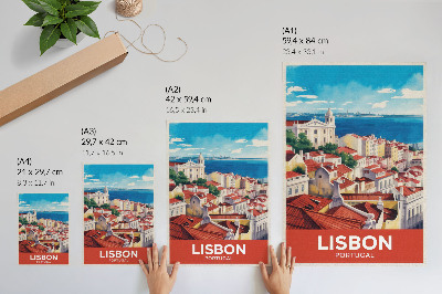 Foto su tela Panorama urbano, colori caldi, atmosfera tranquilla