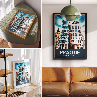 Poster La modernità architettonica futuristica di Praga