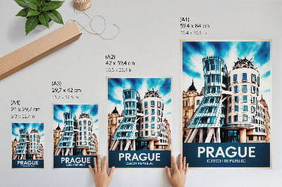 Poster La modernità architettonica futuristica di Praga