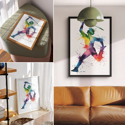Stampa su tela Una figura dai colori vivaci con una spada