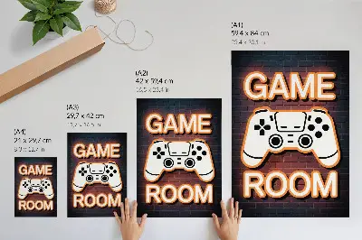 Foto su tela con controller per insegne al neon su sfondo nero