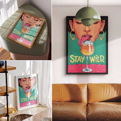 Stampa su tela Colori intensi, atmosfera positiva, pop art, espressività
