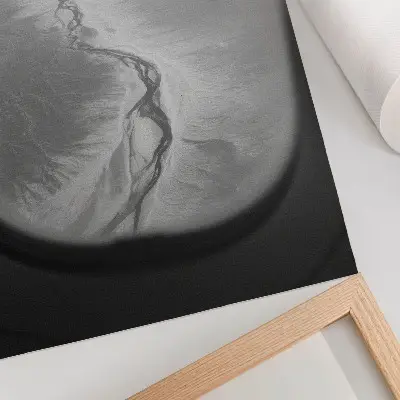 Poster prospettiva di volo con atmosfera minimalista e natura