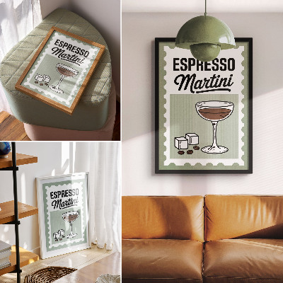 Poster Grafica in stile vintage per l'espresso martini