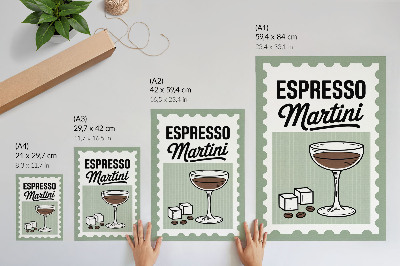 Poster Grafica in stile vintage per l'espresso martini