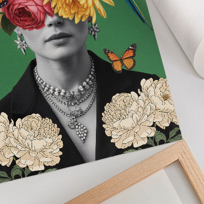 Poster Fiori, uccelli, farfalle, figure eleganti, surrealismo