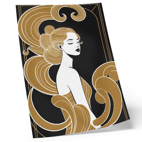 Stampa su tela Linea femminile elegante, contrasto artistico
