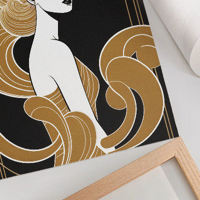 Stampa su tela Linea femminile elegante, contrasto artistico