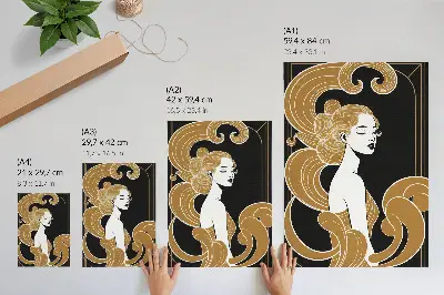 Stampa su tela linea femminile elegante a contrasto artistico